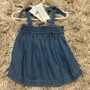 Vineyard vines chambray toddler girl tie shoulder top